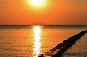 Sonnenuntergang am Strand - Urlaub auf Usedom