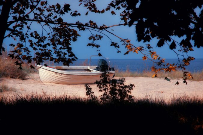 Boot am Strand - Urlaub auf Usedom